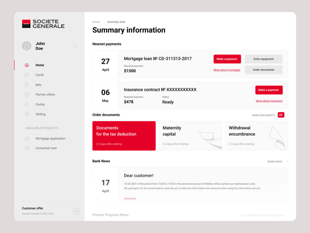 Societe Generale | UX/UI Design